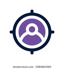 target audience icon. vector dual tone icon for your website, mobile, presentation, and logo design.