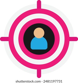 Target Audience Target Icon Vector Flat Illustration