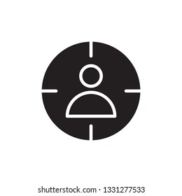 target audience icon vector glyph style