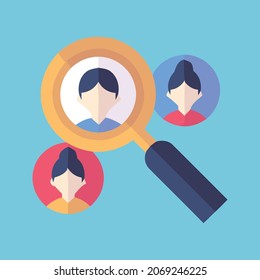 Target audience icon, vector and glyph