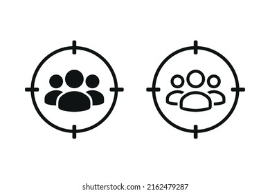 Target audience icon. Vector illustration