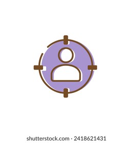 Icono de audiencia de destino. Ilustración del vector