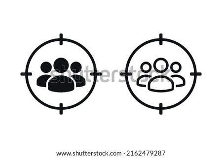 Target audience icon. Vector illustration