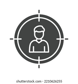Target Audience icon vector image. Can also be used for Search Engine Optimization. Suitable for mobile apps, web apps and print media.