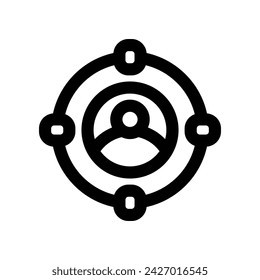 target audience icon. vector line icon for your website, mobile, presentation, and logo design.