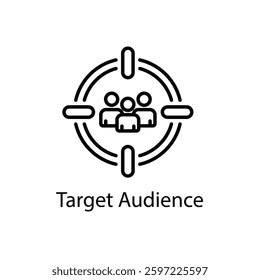 Target Audience icon in vector stock illustration