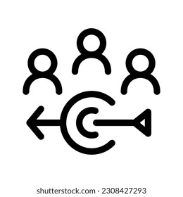 Icono de audiencia de destino Ilustración de diseño de símbolo de vectores