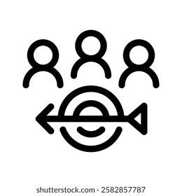 Target Audience Icon Vector Symbol Design Illustration