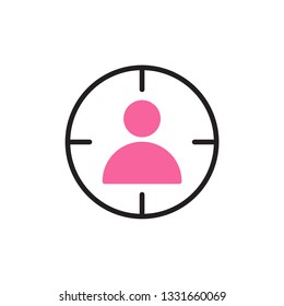 target audience icon vectorwith modern style