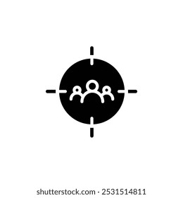 Ícone de público-alvo web design no vetor