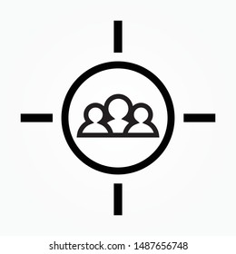 target audience icon for web and mobile. flat design style