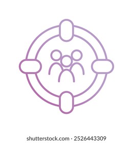 ícone de público-alvo com fundo branco vetor stock ilustração