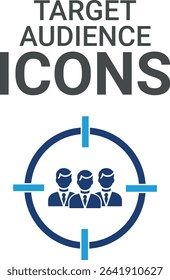 Target audience icons: A dynamic collection of icons designed to enhance branding, promotions, and customer engagement, perfect for marketing materials and business applications.