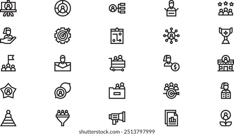 Target audience icons High-Quality Vector Icons Collection with Editable Stroke. Ideal for Professional and Creative Projects.