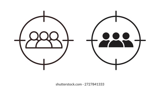 Zielgruppen-Symbole. Gliederungssymbole, Vektorsammlung. flache Illustrationen