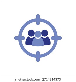 Iconos de la audiencia objetivo. Ilustración vectorial de color simple