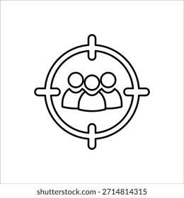 target audience icons. simple line vector illustration