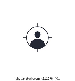 Target audience  icons  symbol vector elements for infographic web