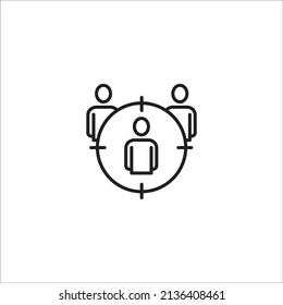 target audience icons  symbol vector elements for infographic web