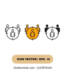 público objetivo   símbolo de iconos elementos vectoriales para web infográfica