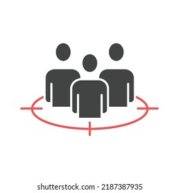 Target audience icons  symbol vector elements for infographic web