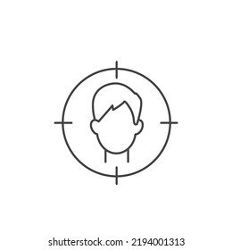 target with audience icons  symbol vector elements for infographic web