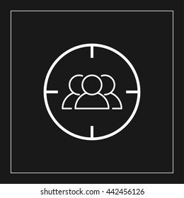 target audience line icon