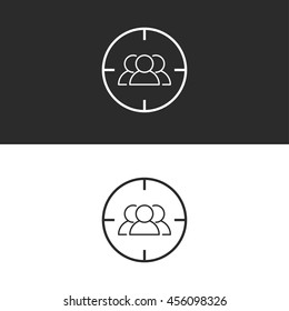 target audience line icon