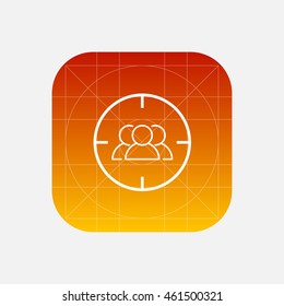 target audience line icon