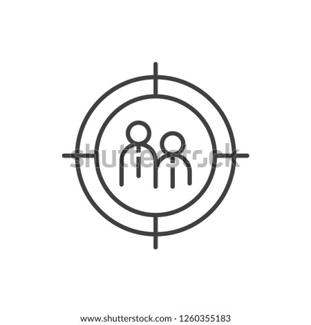 Target audience line icon.