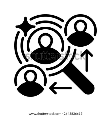 Target Audience Line Icon, Outline Symbol for Customer Focus, Demographic Segmentation, User Insight, Behavioral Targeting, and Marketing Persona. Vector Sign Icon