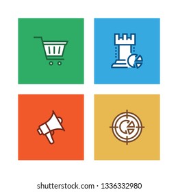 TARGET AUDIENCE LINE ICON SET