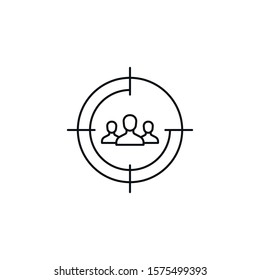 target audience - minimal line web icon. simple vector illustration. concept for infographic, website or app.