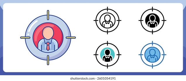 Target Audience Multi Style Icon, Digital Marketing