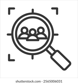 Target Audience Outline Icon Vector Illustration