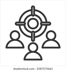 Target Audience Outline Icon Vector Illustration