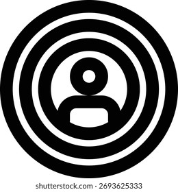Público objetivo, Cliente potencial, Cliente objetivo Icono de esquema