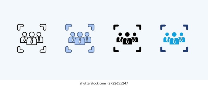 Vetor de Ilustração de Ícone Múltiplo de Vendas do Público-Alvo