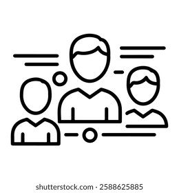 Target Audience Segmentation outline icon