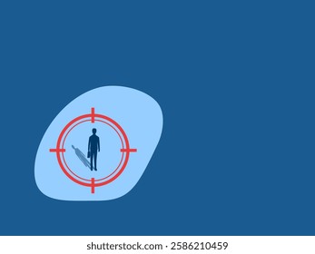 Target Audience, Targeted Businessman vector