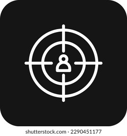 Zielgruppe Teamwork und Management Symbol mit schwarz gefüllter Linie Stil. Erfolg, Ziel, Strategie, Konzept, Idee, Lösung, Dartboard. Vektorgrafik