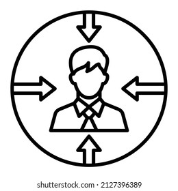 Target Audience vector icon. Can be used for printing, mobile and web applications.