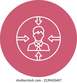 Icono vectorial de audiencia de destino. Se puede usar para imprimir, móviles y aplicaciones web.