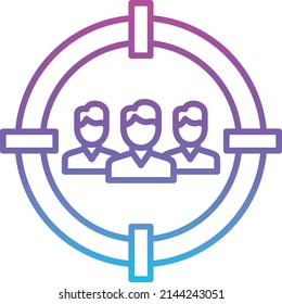 Target Audience vector icon. Can be used for printing, mobile and web applications.
