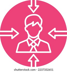 Icono vectorial de audiencia de destino. Se puede usar para imprimir, móviles y aplicaciones web.
