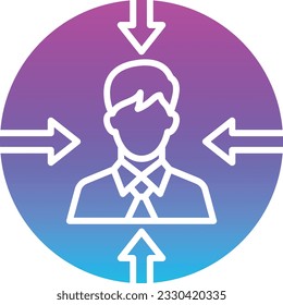 Icono vectorial de audiencia de destino. Se puede usar para imprimir, móviles y aplicaciones web.