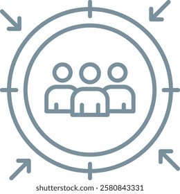 Target Audience vector icon. Can be used for printing, mobile and web applications.