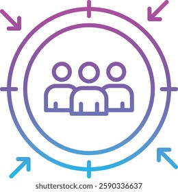 Target Audience vector icon. Can be used for printing, mobile and web applications.