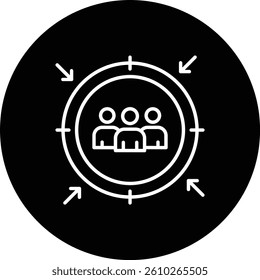 Target Audience vector icon. Can be used for printing, mobile and web applications.