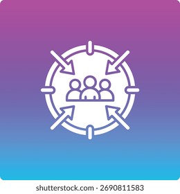 Ícone de vetor de Público-alvo. Pode ser usado para impressão, aplicativos móveis e da Web.